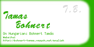 tamas bohnert business card